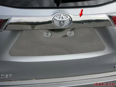 Quality Automotive Accessories 1-Piece Stainless Steel License Bar Above plate accent Trim Toyota Highlander 4-Door SUV 2014-2019 - LB14110
