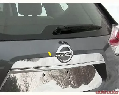 Quality Automotive Accessories 1-Piece Stainless Steel License Bar Above plate accent Trim Nissan Rogue 4-Door SUV Does not fit Sport 2014-2020 - LB14535