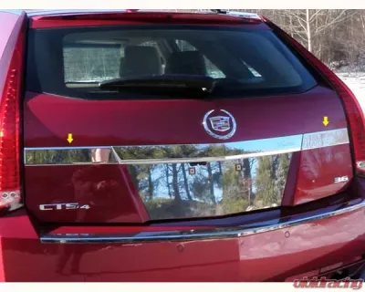 Quality Automotive Accessories 2-Piece Stainless Steel License Bar Extension Trim Cadillac CTS Sport Wagon 4-Door Sport Wagon 2010-2014 - LB50251