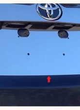 Quality Automotive Accessories 1-Piece Stainless Steel License Plate Bezel Toyota Rav4 4-Door SUV 2013-2015                                     - LP13180 - Image 3