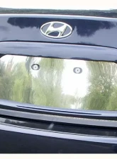 Quality Automotive Accessories 1-Piece Stainless Steel License Plate Bezel Hyundai Elantra 4-Door Sedan 2007-2010                                     - LP27340 - Image 3