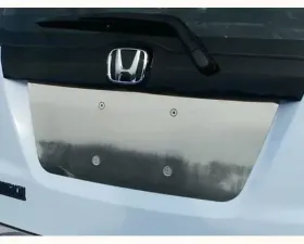 Quality Automotive Accessories 1-Piece Stainless Steel License Plate Bezel Honda Fit 4-Door Hatchback 2009-2013