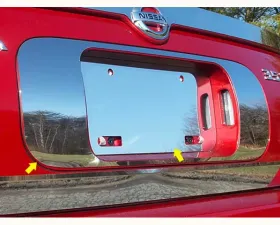 Quality Automotive Accessories 2-Piece Stainless Steel License Plate Surround Trim Nissan Maxima 4-Door Sedan 2004-2008