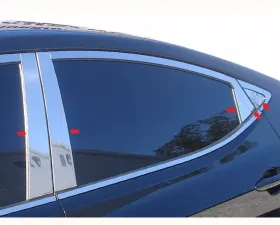Quality Automotive Accessories 10-Piece Stainless Steel Pillar Post Trim Hyundai Elantra 4-Door Sedan 2011-2013