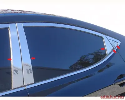 Quality Automotive Accessories 10-Piece Stainless Steel Pillar Post Trim Hyundai Elantra 4-Door Sedan 2011-2013 - PP11343