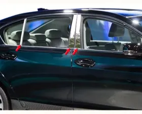 Quality Automotive Accessories 6-Piece Stainless Steel Pillar Post Trim Acura RLX 4-Door Sedan 2014-2020