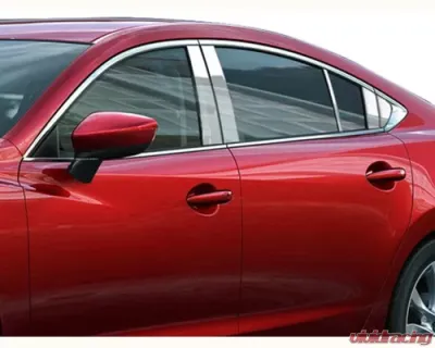 Quality Automotive Accessories 12-Piece Stainless Steel Pillar Post Trim Mazda Mazda6 4-Door Sedan 2014-2021 - PP14763