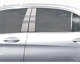 Quality Automotive Accessories 6-Piece Stainless Steel Pillar Post Trim Mercedes C Class 4-Door Sedan C300 C400 only 2015-2021