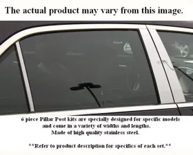 Quality Automotive Accessories 6-Piece Stainless Steel Pillar Post Trim Lexus ES300 4-Door Sedan 2002-2006