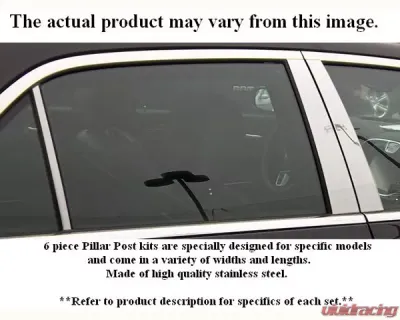 Quality Automotive Accessories 6-Piece Stainless Steel Pillar Post Trim Lexus ES300 4-Door Sedan 2002-2006 - PP23107