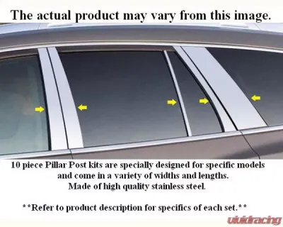 Quality Automotive Accessories 10-Piece Stainless Steel Pillar Post Trim BMW 3 Series 4-Door Wagon 2002-2005 - PP25909