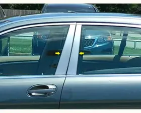 Quality Automotive Accessories 4-Piece Stainless Steel Pillar Post Trim BMW 7 Series 4-Door Sedan 2002-2008