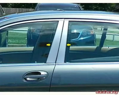 Quality Automotive Accessories 4-Piece Stainless Steel Pillar Post Trim BMW 7 Series 4-Door Sedan 2002-2008 - PP25917