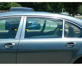 Quality Automotive Accessories 6-Piece Stainless Steel Pillar Post Trim BMW 7 Series 4-Door Sedan 2002-2008