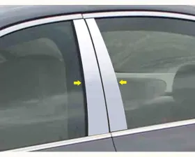 Quality Automotive Accessories 4-Piece Stainless Steel Pillar Post Trim BMW 5 Series 4-Door Sedan 2004-2010