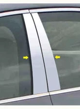 Quality Automotive Accessories 4-Piece Stainless Steel Pillar Post Trim BMW 5 Series 4-Door Sedan 2004-2010                                     - PP25930 - Image 3
