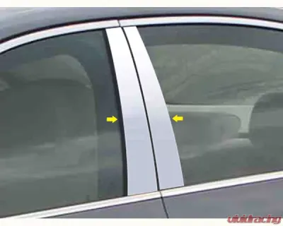Quality Automotive Accessories 4-Piece Stainless Steel Pillar Post Trim BMW 5 Series 4-Door Sedan 2004-2010 - PP25930
