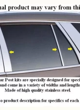 Quality Automotive Accessories 10-Piece Stainless Steel Pillar Post Trim BMW X3 4-Door SUV 2004-2010                                     - PP25942 - Image 3