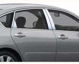 Quality Automotive Accessories 8-Piece Stainless Steel Pillar Post Trim Infiniti M35 | M45 4-Door Sedan 2006-2010
