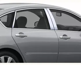 Quality Automotive Accessories 6-Piece Stainless Steel Pillar Post Trim Infiniti M35 | M45 4-Door Sedan 2006-2010