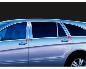 Quality Automotive Accessories 10-Piece Stainless Steel Pillar Post Trim Mercedes R Class 4-Door SUV 2006-2012