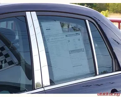 Quality Automotive Accessories 6-Piece Stainless Steel Pillar Post Trim Nissan Versa 4-Door Sedan Hatchback 2007-2011 - PP28531
