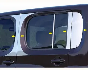 Quality Automotive Accessories 10-Piece Stainless Steel Pillar Post Trim Nissan Cube 4-Door Wagon 2009-2014