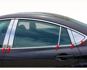 Quality Automotive Accessories 10-Piece Stainless Steel Pillar Post Trim Mazda Mazda6 4-Door Sedan 2009-2012