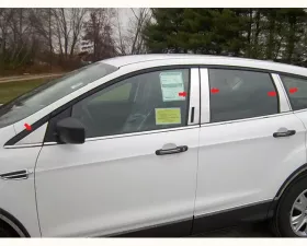 Quality Automotive Accessories 10-Piece Stainless Steel Pillar Post Trim Ford Escape 4-Door SUV 2013-2019