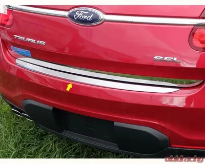 Quality Automotive Accessories 1-Piece Stainless Steel Rear Bumper Trim Accent Ford Taurus 4-Door Sedan 2010-2018 - RB50490
