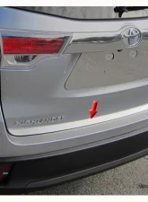 Quality Automotive Accessories 1-Piece Stainless Steel Rear Deck Trim Trunk Lid Accent Toyota Highlander 4-Door SUV 2014-2019                                     - RD14110 - Image 3