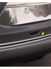 Quality Automotive Accessories 1-Piece Stainless Steel Rear Deck Trim Trunk Lid Accent Nissan Rogue 4-Door SUV Does not fit Sport 2014-2020                                     - RD14535 - Image 3