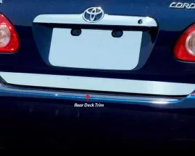 Quality Automotive Accessories 1-Piece Stainless Steel Rear Deck Trim Trunk Lid Accent Toyota Corolla 4-Door Sedan 2003-2008