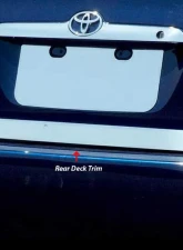 Quality Automotive Accessories 1-Piece Stainless Steel Rear Deck Trim Trunk Lid Accent Toyota Corolla 4-Door Sedan 2003-2008                                     - RD24112 - Image 3