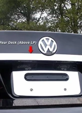 Quality Automotive Accessories 1-Piece Stainless Steel Rear Deck Trim Trunk Lid Accent Volkswagen Jetta 4-Door Sedan 2005-2010                                     - RD25666 - Image 3