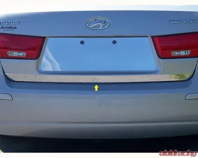 Quality Automotive Accessories 1-Piece Stainless Steel Rear Deck Trim Trunk Lid Accent Hyundai Sonata 4-Door Sedan 2006-2010 - RD26360
