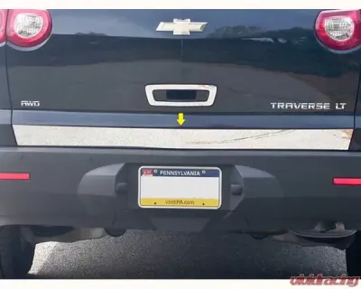 Quality Automotive Accessories 1-Piece Stainless Steel Rear Deck Trim Trunk Lid Accent Chevrolet Traverse 4-Door SUV 2009-2012 - RD49166