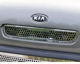Quality Automotive Accessories 1-Piece Stainless Steel Front Grille Accent Trim Kia Soul 4-Door Hatchback 2010-2011