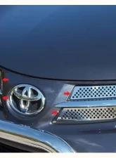 Quality Automotive Accessories 4-Piece Stainless Steel Front Grille Accent Trim Toyota Rav4 4-Door SUV 2013-2015                                     - SG13180 - Image 3