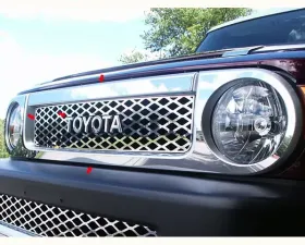 Quality Automotive Accessories 9-Piece Stainless Steel Front Grille Accent Trim Toyota FJ Cruiser 4-Door SUV 2007-2014