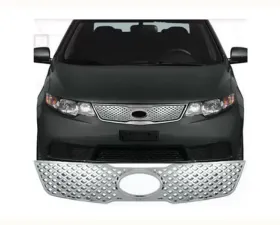 Quality Automotive Accessories 1-Piece Chrome Plated ABS plastic Billet Grille Overlay Kia Forte 4-Door Sedan EX 2010-2012
