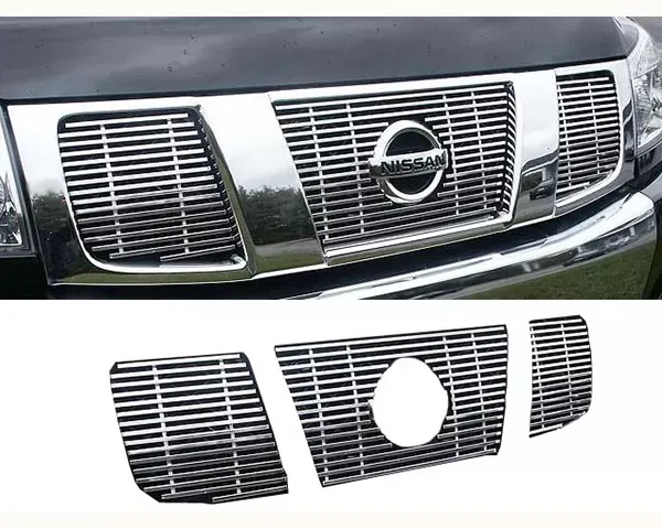 Quality Automotive Accessories 3-Piece Billet Grille Overlay Nissan Armada 4-Door SUV 2004-2007 - SGB24515
