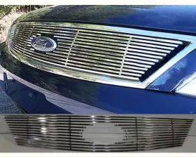 Quality Automotive Accessories 1-Piece Billet Grille Overlay Ford Five Hundred 4-Door Sedan 2005-2007