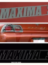 Quality Automotive Accessories 2-Piece Stainless Steel "MAXIMA SE" Logo Decal Nissan Maxima 4-Door Sedan SE 2004-2008                                     - SGR24541 - Image 3