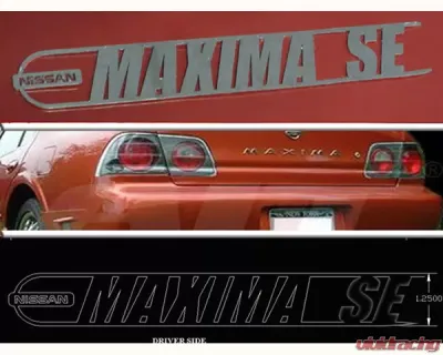 Quality Automotive Accessories 2-Piece Stainless Steel "MAXIMA SE" Logo Decal Nissan Maxima 4-Door Sedan SE 2004-2008 - SGR24541