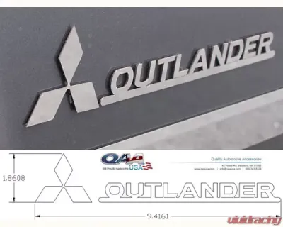 Quality Automotive Accessories 4-Piece Stainless Steel "OUTLANDER" Logo Decal Mitsubishi Outlander 4-Door SUV 2007-2009 - SGR27010