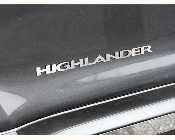 Quality Automotive Accessories 2-Piece Stainless Steel "HIGHLANDER" Logo Decal Toyota Highlander 4-Door SUV 2008-2013 - SGR28111