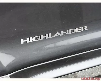 Quality Automotive Accessories 2-Piece Stainless Steel "HIGHLANDER" Logo Decal Toyota Highlander 4-Door SUV 2008-2013 - SGR28111