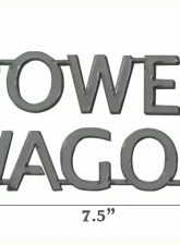 Quality Automotive Accessories 2-Piece Stainless Steel "POWER WAGON" decal Dodge Magnum 4-Door Wagon 2005-2008                                     - SGR45920 - Image 3