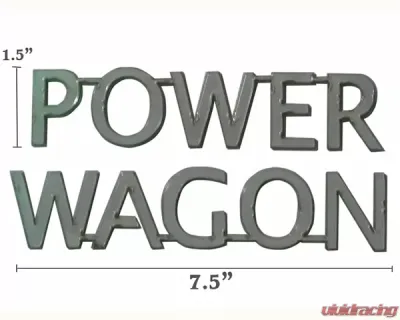 Quality Automotive Accessories 2-Piece Stainless Steel "POWER WAGON" decal Dodge Magnum 4-Door Wagon 2005-2008 - SGR45920
